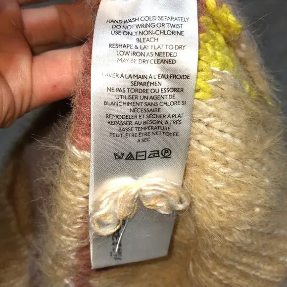 Anthropologie Pilcro Multi Jumper Sweater Oversized Cropped Size XS - Picture 7 of 7